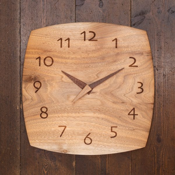 角時計26cm 胡桃