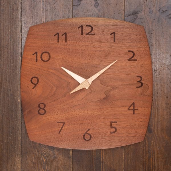 角時計28cm ブラックウォールナット