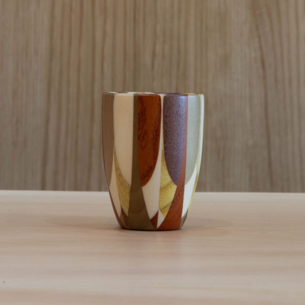 寄木のぐい吞み 大