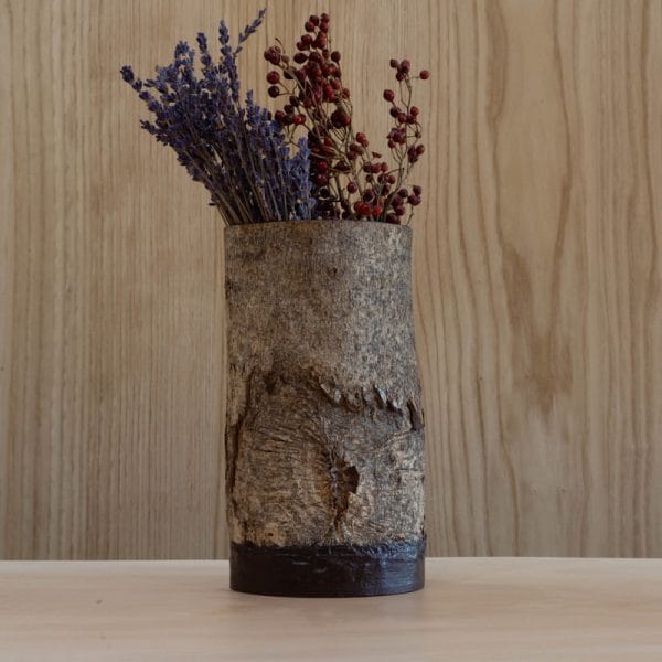 皮巻花器 朴 その２